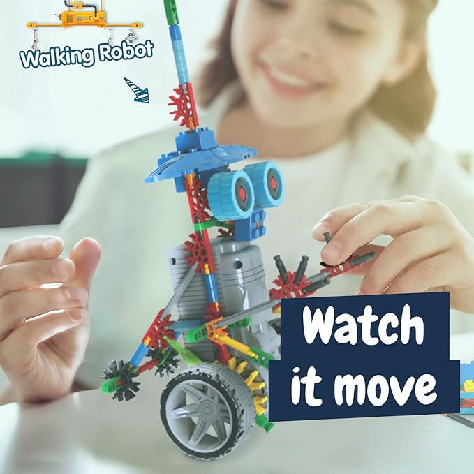 Science4you Deltabot Robot Toy Kit for Kids Age 8-12 - STEM 117 Pieces Robotics Kit, Build Your Own Robot Toy for Kids Age 8+, Educational Science Kits DIY Building Toys, Gift for Boys and Girls