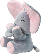 Aidiya Elephant Stuffed Animals Baby Gifts Peluches Ear Interactive Elephant Talking Singing Plush Toys for Girls Boys Gift Adjustable Volume 11.8" Set (Pink)