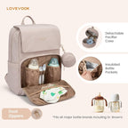 LOVEVOOK Diaper Bag Backpack, Baby Travel Bags for Boys & Girl, Toddler Waterproof Diaper Bag w/Changing Pad, Stroller Straps, Pacifier Case, Newborn Essentials Must Haves Mom