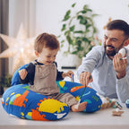 Nursing Pillow for Breastfeeding, Breastfeeding Pillows for More Support for Mom and Baby, Machine Washable, Navy Blue