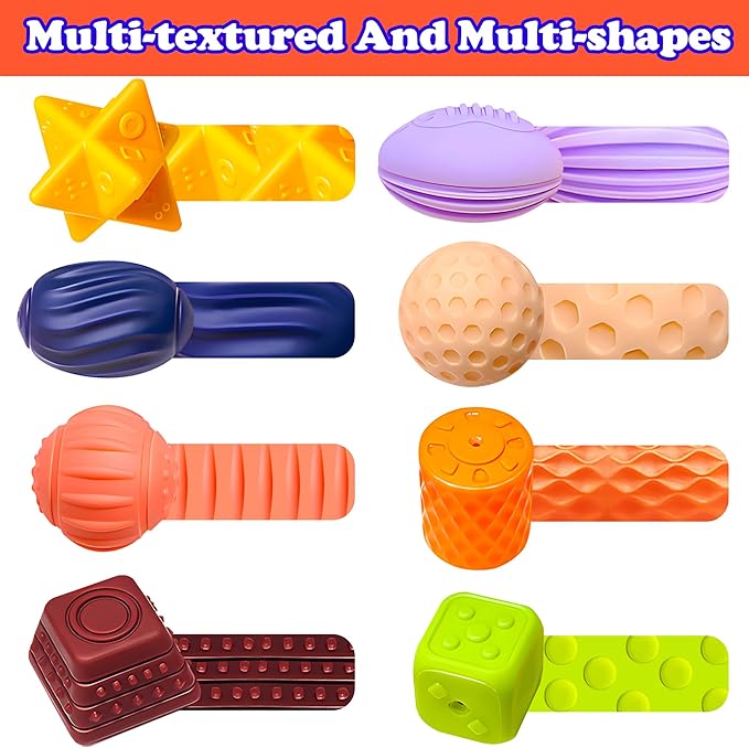 Sensory Balls for Baby, Soft Textured Multi Sensory Toys Montessori Toys for Babies Toddler Ball Toys Gift Set BPA Free Montessori Infant Baby Toys 6 to 12 Months