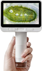 Digital Microscope with 4 Inch Screen, 1080P HD 1600X Kids Portable Handheld Microscope with 8G Card for Scientific Experiment