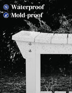 Waterproof Shower Bench, Poly Lumber Shower Stool for Shaving Legs, Shower Chair Seat with Storage Shelf and Handles, Bathroom Bench for Inside Shower, Non-Slip