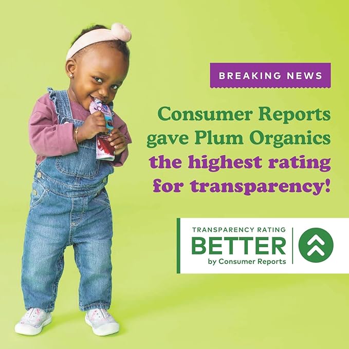 Plum Organics Stage 2 Organic Baby Food - Banana and Pumpkin - 4 oz Pouch (Pack of 12) - Organic Fruit and Vegetable Baby Food Pouch