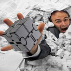 Infinity Cube Fidget Toys Anxiety Stress Relief Toys for Men Aluminum Alloy Material (Gray)