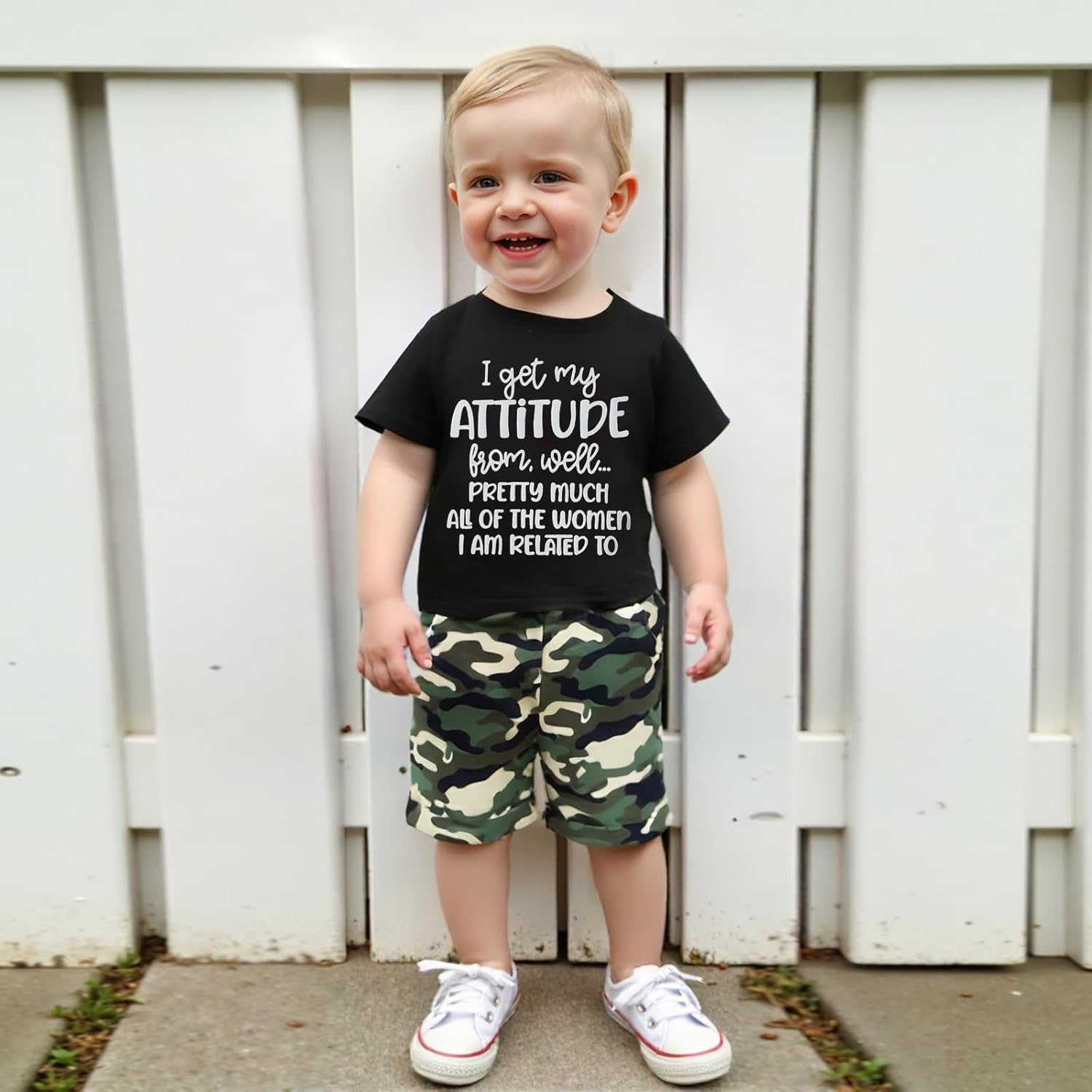 wdehow Toddler Kids Baby Boy Summer Clothes Sets 1T 2T 3T 4T 5T Letter Print Short Sleeve Tops Camouflage Shorts Outfits
