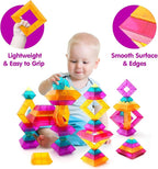 Building Block Sets for Kids 3 4 5 6 Year Old, 30 Pcs Stacking Blocks Toys for Boys Girls, STEM Preschool Learning Activities Educational Light Table Toys Gifts for Toddlers Children
