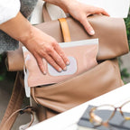 Baby Wipe Holder, 2 Pack Refillable Wipes Dispenser Portable Baby Wipe Case Waterproof Baby Wipe Container Travel Baby Wipes Container Reusable Wet Wipes Pouch for Diaper(Blush Pink & Cream)