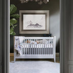 Oilo Crib Sheet, Breathable, Fitted, Turkish Cotton Jersey, 300 Thread Count, Machine Washable, Fits Standard Crib (28" x 52" x 6"), Toddler Bedding, Girl, Boy & Neutral Nursery Design, Misty Mountain