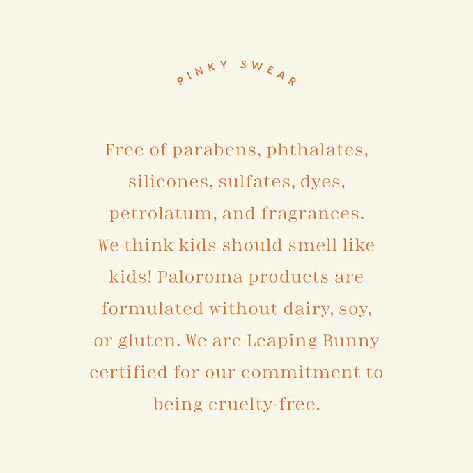 Paloroma Clean Bean wash for hair and body (Baby & Kids) Non-Toxic, Fragrance-Free