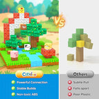 Magnetic Blocks, Magnet Tiles Building Blocks STEM Montessori Toddler Kids Toys for Boys Girls Ages 3+, Educational Construction Outdoor Toys, Classroom Must Have Learning Sensory Gifts (0.8IN)