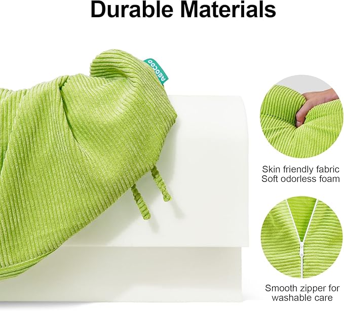 Bed Rail Bumpers Protector, Hospital Bed Rails Padding, Loft Beds and Bunk Beds Bumpers Protector, Premium Soft Memory Foam - Anti-Bump | Fall Prevention, Size 27.6 x 5.5 x 11.8 Inches, Green