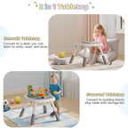 Baby Activity Center, Baby Jumpers and Bouncers with 5 Toys, Lights & Music, Adjustable Heights, 3-Stage Activity Center & Play Table, 360° Rotary Interactive Play Center for Baby Ages 6m+ (White)