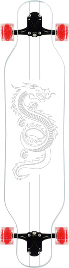 Clear Longboard Skateboard - Transparent Acrylic Long Boards with Light-Up LED Wheels for Smooth Rides - Ride The Streets in Style with Longboard Built for Beginners & Pros Alike