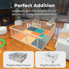 MioTetto Foam Floor Tiles for Kids - Non-Toxic Comfortable Baby Play Mat and Interlocking Foam Tiles, Fits with 74x74 Playpen Mat for Crawling & Development, Soft Play Mat for Babies 6-12 Months