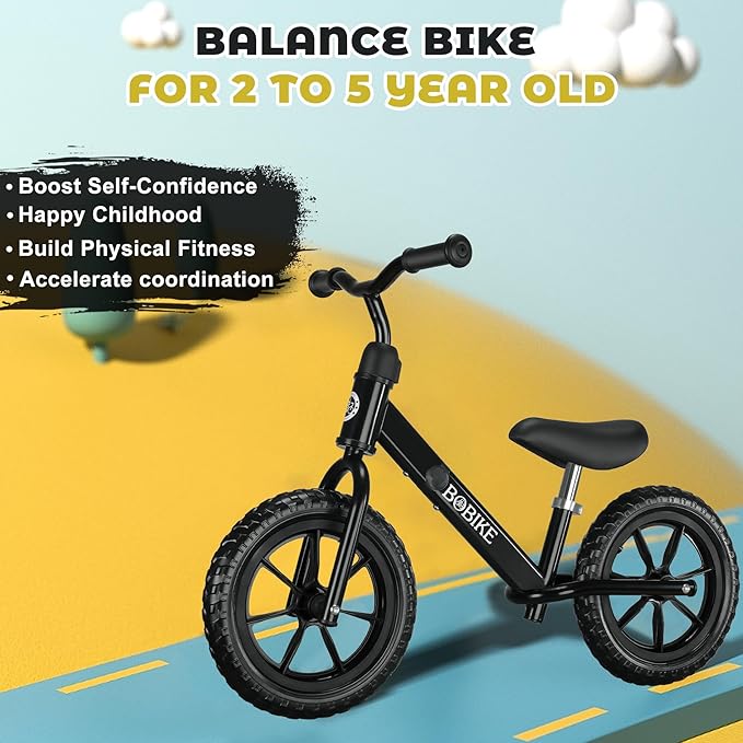 Toddler Balance Bike Toys for 2 to 5 Year Old Girls Boys Adjustable Seat and Handlebar No-Pedal Training Bike Best Gifts for Kids