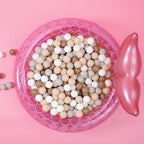 GOGOSO Balls for Ball Pit - Plastic Ball for Toddlers 1-3, Baby Kids Ball Pool Decoration 50 100 200 300 500 1000 (Grey+Coffee+ Beige+White, 200 Balls)