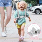 Accmor Toddler Harness Leash + Anti Lost Wrist Link, Cute Deer Kids Harness with Leash, Collapsible Child Leash Baby Walking Harness Protector Wristband Strap for Baby Girls Outdoor