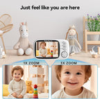No WiFi Baby Monitor with Camera and Audio,Lag-Free Connection,Plug & Play,IPS Screen,HD Camera,Night Vision, 2-Way Talk,8 Lullabies,1000ft Range,Portable Baby Monitor,2025 Parents' Trusted Choice