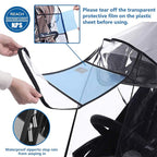 Stroller Rain Cover and Baby Stroller Mosquito Net(2-Piece Set),Universal Stroller Accessory,Waterproof, Windproof Protection,Protect from Dust Snow,Baby Travel Weather Shield