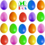 GIFTEXPRESS 50 PCS Easter Egg Shakers for Kids – Colorful Percussion Musical Maracas for Toddlers, Baby Sensory Toys, Easter Basket Fillers, Preschool Rhythm Instruments, Classroom Noise Makers