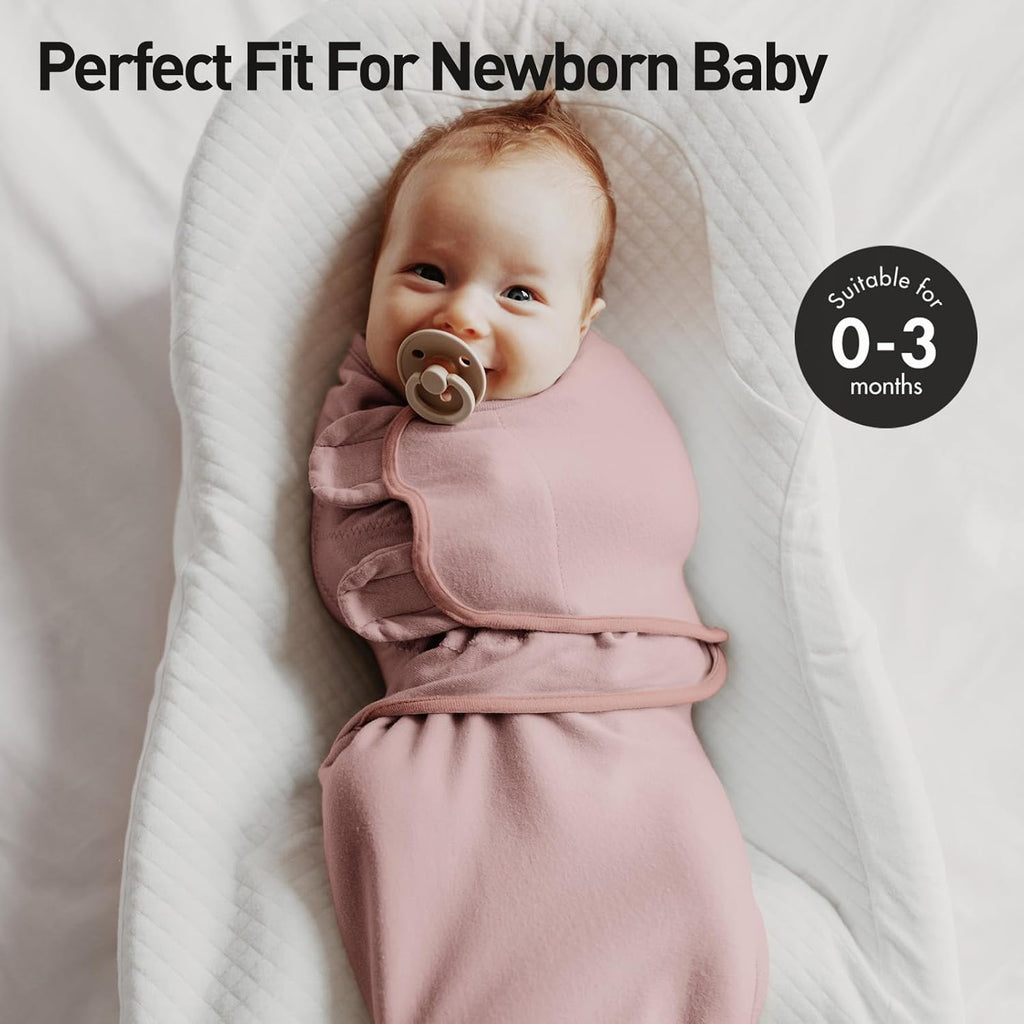 Organic Baby Swaddle Sleep Sacks, 2-Pack Swaddles for Newborns Baby Essentials, Infant 0-3 Months, 100% Cotton Soft & Snug Adjustable Wrap Nursery Swaddling Blankets Improves Sleep