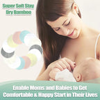 wegreeco Nursing Breast Pads (14 Pack) + Laundry Bag & Travel Storage Bag, 4.7 inch Option - Washable & Reusable Breastfeeding Nursing Pads (Peaceful, Large, Contoured Shape)