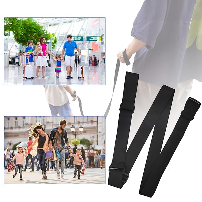 Anti Lost Walking Wrist Strap Escape Proof Leash with Adjustable Tether and Lock Buckle for Children Autism Special Child Secure Autism ADHD Adult Sized Lockable Coiled Link Cuff (1, Fits All)