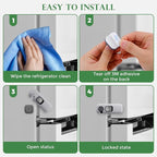 5 Pack Child Proof Refrigerator Lock, Baby Proofing Cabinet Locks, oven lock child safety, fridge lock, for Fridge, Drawers, Dishwasher, Oven, Cupboard, Closet, Adhesive, No Tools Need(Grey)