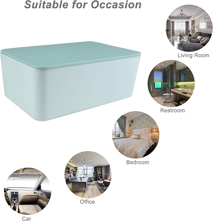 Diaper Wipes Dispenser, Tissue Storage Box Case, Wet Wipe Dispenser Holder with Lid for Home, Office, Cars (Green)