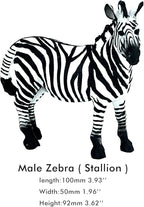 FUNSHOWCASE African Jungle Animals Toy Zebras Figure Realistic Plastic Figurine Playset Lot 2-Piece