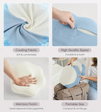 Pregnancy Pillows for Sleeping, Memory Foam Maternity Pillow Support for Back Belly HIPS, Adjustable Travel Wedge Pillow for Pregnant Women, Side Spleeping Pregnant Pillows with Cooling Pillowcase