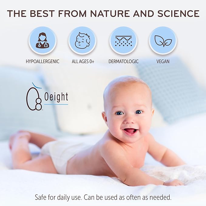Oeight Diaper Rash Cream Forte, Dermatologically Tested & Hypoallergenic Formula for Baby Skin with 100% Natural Active Ingredients, No Parabens & Unscented - for Mild to Severe Diaper Rash, 75ml