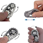 Chain Gear Fidget Spinner, Metal Sprocket Chain Fidget Toy, Stress Anxiety Relief Fidget Toy, Bike Chain Gears Novelty Toy,Metal EDC for Anxiety Relieve Boredom ADHD Autism (Dark Grey)