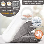 Baby Lounger - Snuggle Cozy Me Infant Lounger for Newborns | Flannel Cover, Breathable Soft, Portable Awake-Time Pad, Essential Baby Gift -Grey