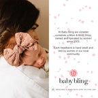 Baby Bling Bows - Newborn to Little Baby Girl Bows, 3PK CLASSIC KNOT Nylon Super Soft Stretchy Toddler Headbands, Perfect Hair Accessories Head Bands for Infant Kids, Made in the USA