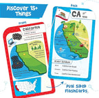 Imagimake Mapology USA Flash Cards | Learn United States Along with Flags and State Shapes | Ages 8-12 | Foam Jigsaw Puzzle, Fun Facts, Educational Toy for Kids | Gift for Christmas and Birthdays