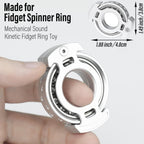 FREELOVE Ring Fidget Spinner for Adults, Men Finger Haptic Roller, Small Metal Clicker Toys, Ball Bearing, Black Fingears Spinning EDC for Anxiety Stress