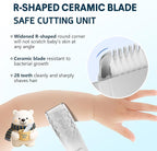 DAILYLIFE Baby Hair Clippers, Silent Clippers for Kids with Autism, Sensory Baby Hair Cutting Kit, Quiet Vacuum Hair Trimmer Waterproof for Toddler Infants Boys, White