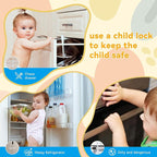 10-Pack Child Safety Cabinet Locks，Adjustable No Drilling Baby Proofing Strap Latches for Drawers,Cupboard,Cabinets,Fridge,Toilet Seat,Door,Closet–No Tool Easy 3M Adhesive Installation