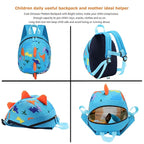 DB Toddler Mini Dinosaur Backpack with Child Leash, Anti Lost Wrist Link for Kids, Safety Harness Back Pack for Baby Boy Girl