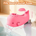 Skyroku Toddler Faucet Extender & Blue Bathtub Spout Cover, Sink Extender with Temperature Sensor for Bathroom Sinks, Kitchen, Bathtubs, Bundle and Save! (BrownPink)