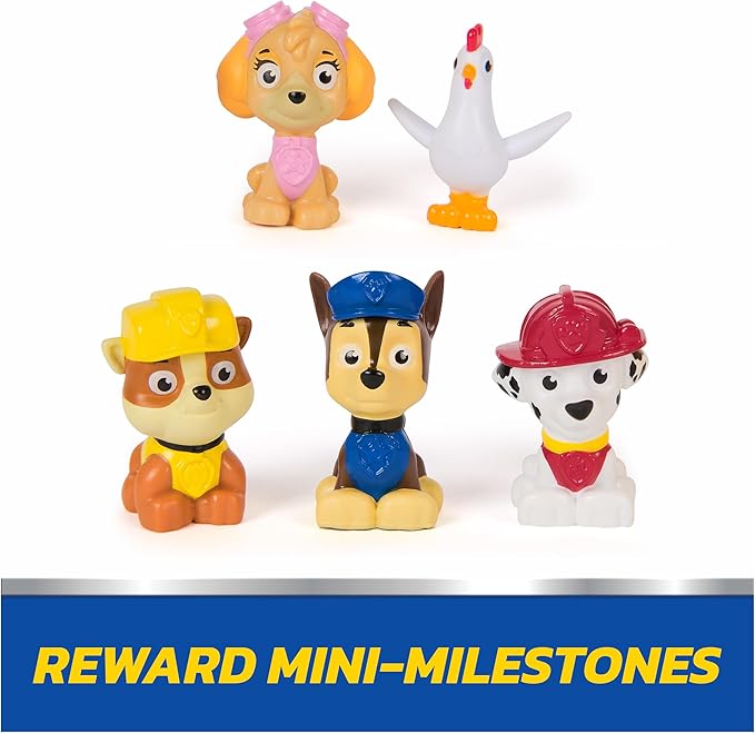 Paw Patrol Rewards Box, 8 Mini Figures, 2 Animal Figures, 4 Sticker Sheets & 1 Pup Squad Racer, Kids Toys for Boys & Girls Ages 3 and Up
