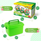 YEEBAY Flower Garden Building Toys for Girls Age 3, 4, 5, 6, 7 Year Old - STEM Gardening Toys for Kids - Stacking Game for Toddlers Play Set - Educational Activity for Preschool (148 PCS)