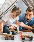 Poraxy 5 in 1 STEM Kits for Kids Age 8-10, Science Building Project Craft for 8-13, Model Car Kit, STEM Toys for Boys Girls Age 8-12, Wooden 3D Puzzles, Birthday Gifts for 6 7 8 9 10 11 12 13 Year Old