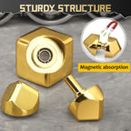 Metal Fidget Spinner Cube Kinetic Toy for Kid Adult, Cool EDC Small Gadget Desk Toy Finger Game for Boy Men Gift Classroom Prize, 2-in-1 Hand Spinner Infinity Cube Block Gyro for Stress Relief