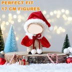 Christmas 17cm Doll Clothing Set Includes Hat + Top + Shoes Cute and Fashionable Doll Outfit Suitable for 17cm Dolls (Doll Not Included)
