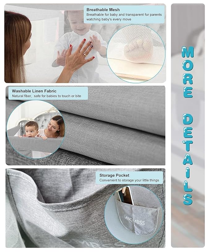 MBQMBSS 73" Bed Rails for Toddlers, Universal Bed Rails for Toddlers, Adjustable Baby BedRail Guard for Queen King Twin Full Size Mattress, Extra Tall Bed Sides Rails with Double Safety Lock(1 Side)