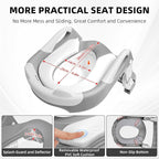 Potty Training Seat, Upgrade Toddler Toilet Seat for Kids Boys Girls, 3 in 1 Potty Training Toilet with Step Stool Ladder-Non Slip Foldable (Gray+White)