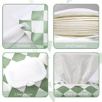 FEBSNOW 2 Pack Baby Wipes Dispenser Holder, Portable Refillable Baby Wet Wipes Pouch Container Reusable Travel Case